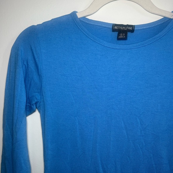 Blue Long Sleeve Dress - Picture 4 of 4